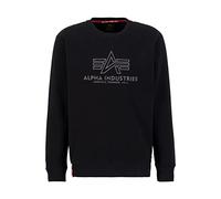 Alpha Industries Basic Sweater Embroidery Sweatshirt für Herren Black/Gun Metal
