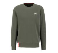 Alpha Industries Sweatshirt Basic Sweater Logo - Rundhals, 80/20 Baumw/Polyester, XXL Dark Olive