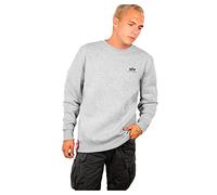 Alpha Industries Basic Sweater Small Logo Sweatshirt für Herren Grey Heather