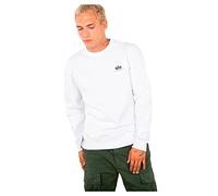 Alpha Industries Sweatshirt Basic Sweater Small Logo für Herren Weiß