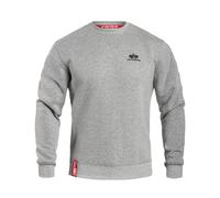 Alpha Industries Sweatshirt Basic Sweater Small Logo Herren Gr. M Grau meliert