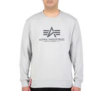 Alpha Industries Sweatshirt mit Label-Print in Hellgrau, Größe XXXL