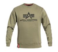 Alpha Industries Herren Basic Pullover Sweatshirt, Olive, M