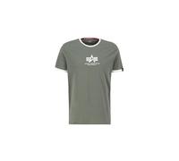 Alpha Industries Basic T Contrast ML T-Shirt für Herren Dark Olive