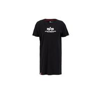 Shirtkleid ALPHA INDUSTRIES "Alpha Industries Women - T-Shirts Basic T Long Wmn" Gr. M, Normalgrößen, schwarz (black) Damen Kleider (98881424-M) black