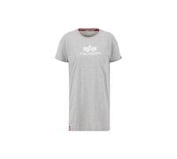 Alpha Industries Basic T Long Wmn T-Shirt für Damen Greyheather/White