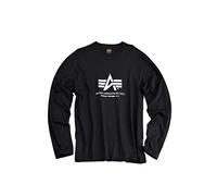 Alpha Industries Basic Alpha Langarm Shirt schwarz, Größe 3XL, Herren, Baumwolle