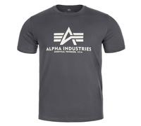 Alpha Industries Herren Basic T-Shirt,Grau (Greyblack 136), Large