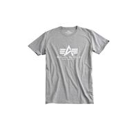 Alpha Industries Basic T-Shirt Greyheather/White-S