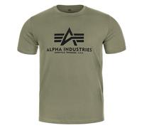 Alpha Industries Herren Basic T-Shirt,Grün (Olive 11), Large