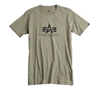 T-Shirt ALPHA INDUSTRIES "Basic T-Shirt BL", Jungen, Gr. M, grün (olive), Obermaterial: 100% Baumwolle, Shirts T-Shirt (26384049-M) olive