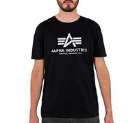 Alpha Industries Basic T-Shirt Reflective Print Rundhalsausschnitt Black