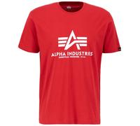 Alpha Industries Herren Basic T-Shirt,Rot (Speed Red 328), Small