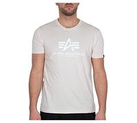 Alpha Industries Herren T-Shirt Basic Logo jet stream white/white 3XL