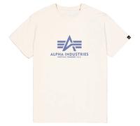 Alpha Industries T-Shirt mit Label-Print in Offwhite, Größe M