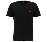 Alpha Industries Basic Small Logo Kurzarm-t-shirt S Black / Magenta