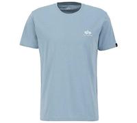 Herren T-Shirt - Basic Small Logo - Grey / Blue,XL,Blau