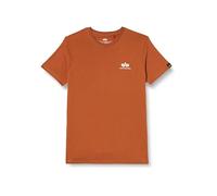 Alpha Industries T-Shirt mit Label-Print in Hazel, Größe M