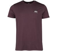 Alpha Industries Basic T Small Logo T-Shirt maroon in XL