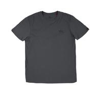 T-Shirt ALPHA INDUSTRIES "Basic T-Shirt SL", Herren, Gr. L, schwarz (grauschwarz, schwarz), Obermaterial: 100% Baumwolle, Shirts T-Shirt (69039725-L) grauschwarz, schwarz