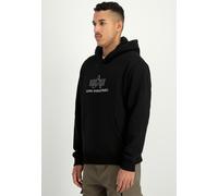 Alpha Industries Herren Basic TPU Hoodie, Black/Chrome, XL