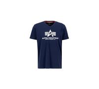 T-Shirt ALPHA INDUSTRIES "Alpha Industries Men - T-Shirts Basic T-Shirt BL V-Neck", Herren, Gr. L, blau (ultra navy), Obermaterial: 100% Baumwolle, Kurzarm, Shirts (83455135-L) ultra navy