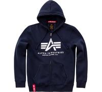 ALPHA INDUSTRIES Herren Hooded Zipper ' Basic ' blau, Größe S, 4811377 Blau S