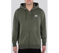 Alpha Industries Basic Zip Hoodie, grün, Größe M für Männer