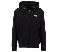Alpha Industries Basic Zip-Hoodie Herren Baumwolle schwarz, 2XL