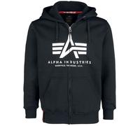 Alpha Industries Basic Zip Hoody Kapuzenjacke schwarz in XXL