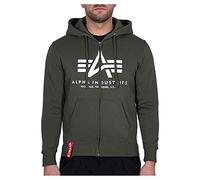 Alpha Industries Basic Zip Hoody Kapuzensweat für Herren Dark Olive
