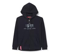 ALPHA INDUSTRIES Herren Hooded Zipper ' Basic ' blau, Größe S, 4811377 Blau S