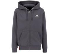 Alpha Industries - Basic Zip Hoody Small Logo Kapuzenjacke - Vintage Grey 3XL