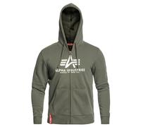 Alpha Industries Basic Zip Hoody Kapuzensweat für Herren Dark Olive