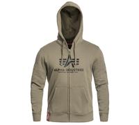 Alpha Industries Kapuzensweatjacke Basic Zip Hoody - Oliv - Herren S