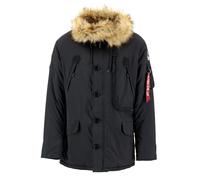 Alpha Industries Parka mit Label-Details in Anthrazit, Größe M