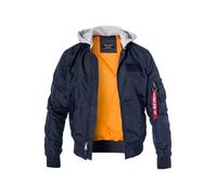 ALPHA INDUSTRIES Blouson Herren Stehkragen Mikrofaser blau, S