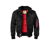ALPHA INDUSTRIES Blouson Herren Stehkragen Mikrofaser schwarz, S