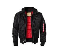 ALPHA INDUSTRIES Blouson Herren Stehkragen Mikrofaser schwarz, XL