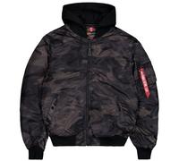 Bomberjacke ALPHA INDUSTRIES "Alpha Industries Men - Bomber Jackets MA-1 ZH Back EMB Camo" Gr. M, schwarz (black camo) Herren Jacken (94752915-M) black camo