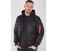 Alpha Industries Bomber Jacke MA-1 ZH Back Print schwarz / weiß 2XL