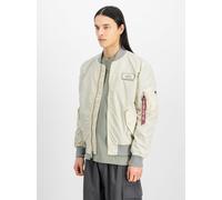 Alpha Industries Bomberjacke mit Label-Badge in Offwhite, Größe L