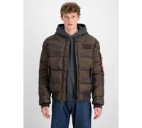 Bomberjacke ALPHA INDUSTRIES "Alpha Industries Men - Bomber Jackets MA-1 Puffer Camo" Gr. 3XL, grün (dark olive camo) Herren Jacken (78349755-XXXL) dark olive camo