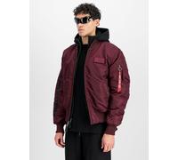 Bomberjacke ALPHA INDUSTRIES "Alpha Industries Men - Bomber Jackets", Herren, Gr. 3 XL, rot (schwarz cherry), Obermaterial: 100% Nylon, Futter: 100% Nylon, Kapuze: 75% Baumwolle, 25% Polyester, Füllun