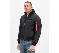 Bomberjacke ALPHA INDUSTRIES "MA-1 TT Hood", Herren, Gr. L, schwarz, Web, Obermaterial: 100% Nylon, modisch, slim fit, Langarm, Jacken (30048842-L) schwarz
