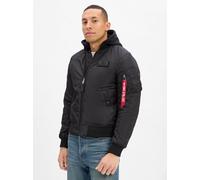 Bomberjacke ALPHA INDUSTRIES "MA-1 TT Hood", Herren, Gr. XXL, schwarz, Web, Obermaterial: 100% Nylon, modisch, slim fit, Langarm, Jacken (30048842-XXL) schwarz