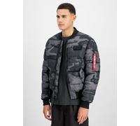 Alpha Industries - MA-1 Puffer Bomber Camo Bomberjacke für Männer - Größe 2XL - Schwarz Camouflage