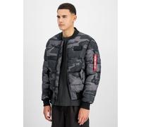 Alpha Industries - MA-1 Puffer Bomber Camo Bomberjacke für Männer - Größe 3XL - Schwarz Camouflage