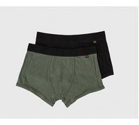 Alpha Industries Boxershorts Al Tape dunkelgrün/schwarz Herren - 2er Pack, Größe L