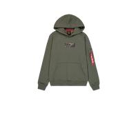 Alpha Industries Camo Panel Hoodie Größe 2XL Grün